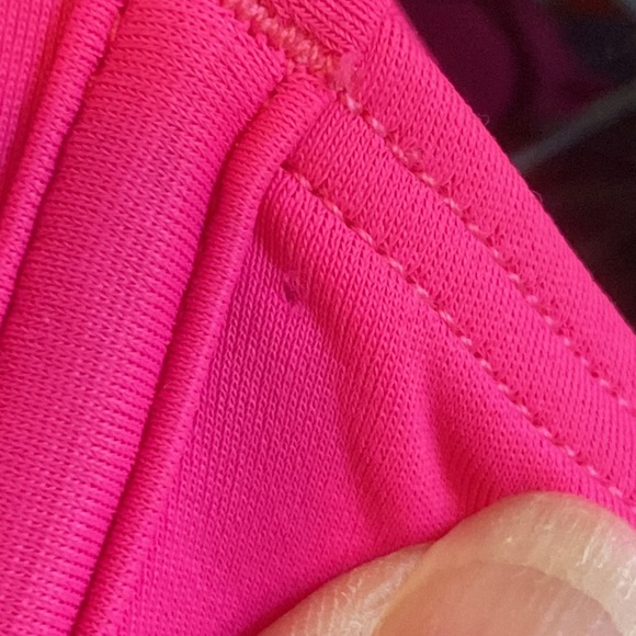 EUC 34A Push-Up Halter Tie Smart & Sexy Bikini Top Neon Hot Pink Bra Adj Band - Picture 10 of 11